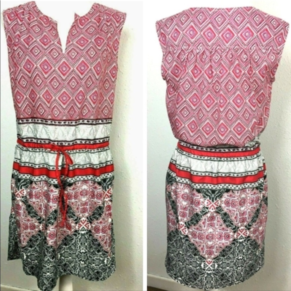 CASLON STRING WAIST SLEEVELESS DRESS
